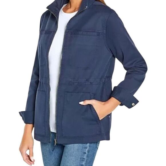 NWT GAP Women's Full Zip Adjustable Drawcord Waist Utility Field Jacket Size S - Picture 2 of 15